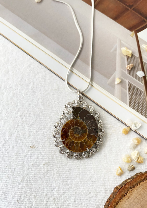 Ammonite Fossil Pendant