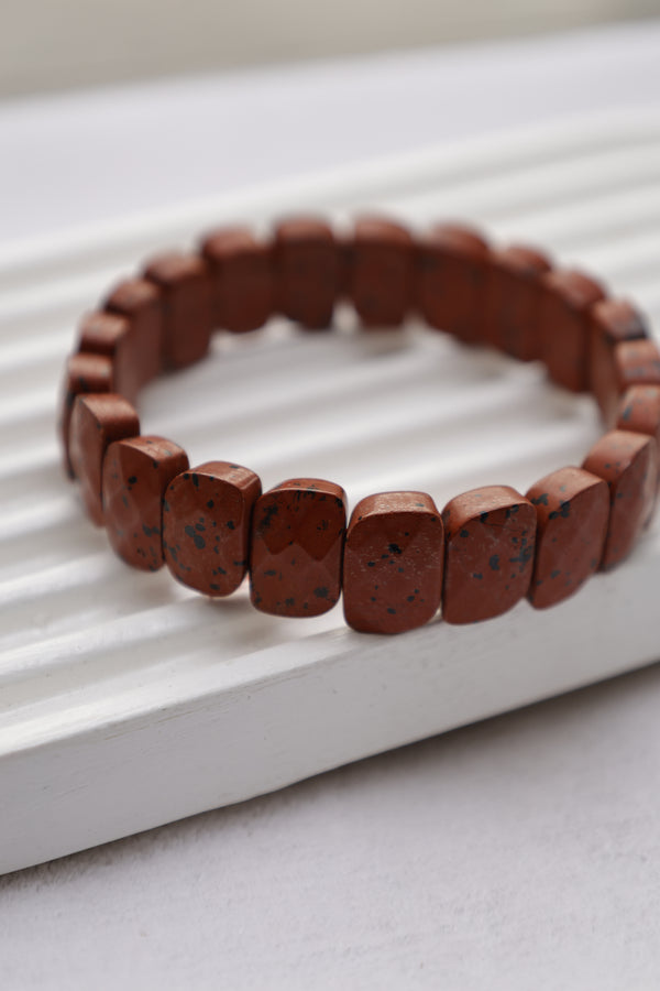 Red Jasper Baguette Bracelet