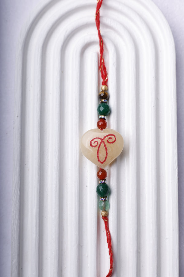 Rakhi with Receptivity Zibu Symbol & beneficial to Heart & Solar Plexus Chakra