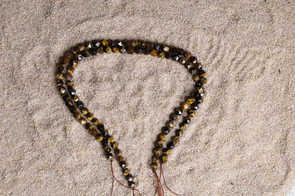 Tiger Eye Diamond cut String